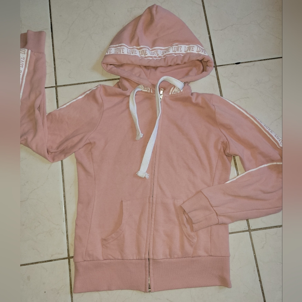 Reflex Blush Pink Zip-Up Hoodie Size M